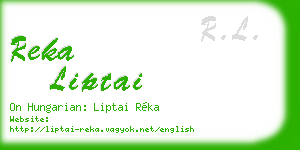 reka liptai business card
